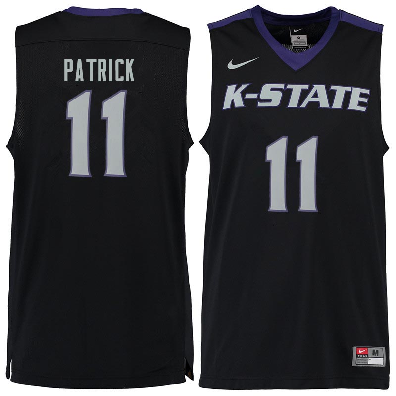 Men #11 Brian Patrick Kansas State Wildcats College Basketball Jerseys Sale-Black - Click Image to Close